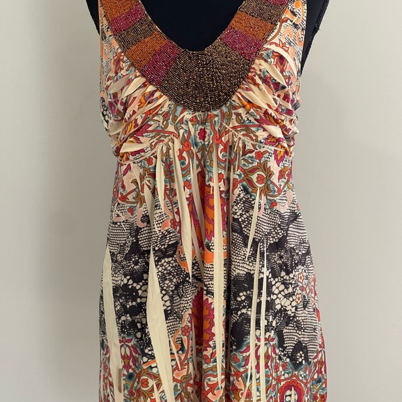 Style & Co L‎ Beaded Neckline Sleeveless Patterned Blouse with Stretch 163 - Picture 1 of 7